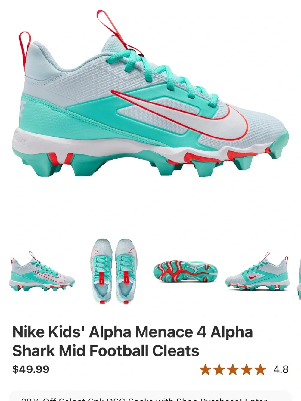 Kids' Football Cleats Nike alpha menace 4